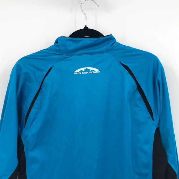 Sun Mountain Rainflex Jacket Mock Neck Zip Up Long Sleeve Blue Black Size M NWT - Picture 5 of 9